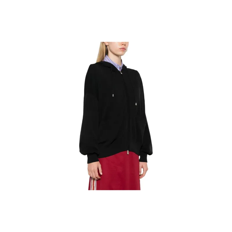 PINKO Tirage Drawstring Zip Up Hoodie-3