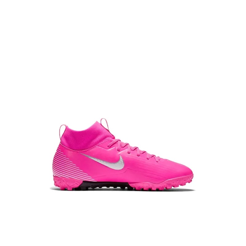 Nike Mercurial Superfly 7 Slip-Resistant Cushioning Wear-Resistant Mid-Top Kids' Soccer Shoes Pink Kids'-1