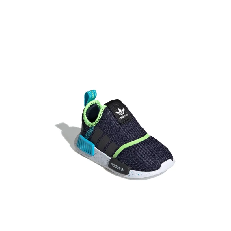 Adidas Originals NMD 360 Slip Resistant Shock Absorbers Low Top Toddler Shoes Blue Black Green Infant And Toddler-2