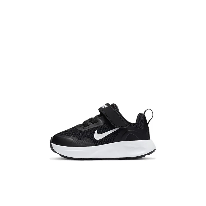 Nike Wearallday Low Top Skateboard Shoes Black White Infant And Toddler-0