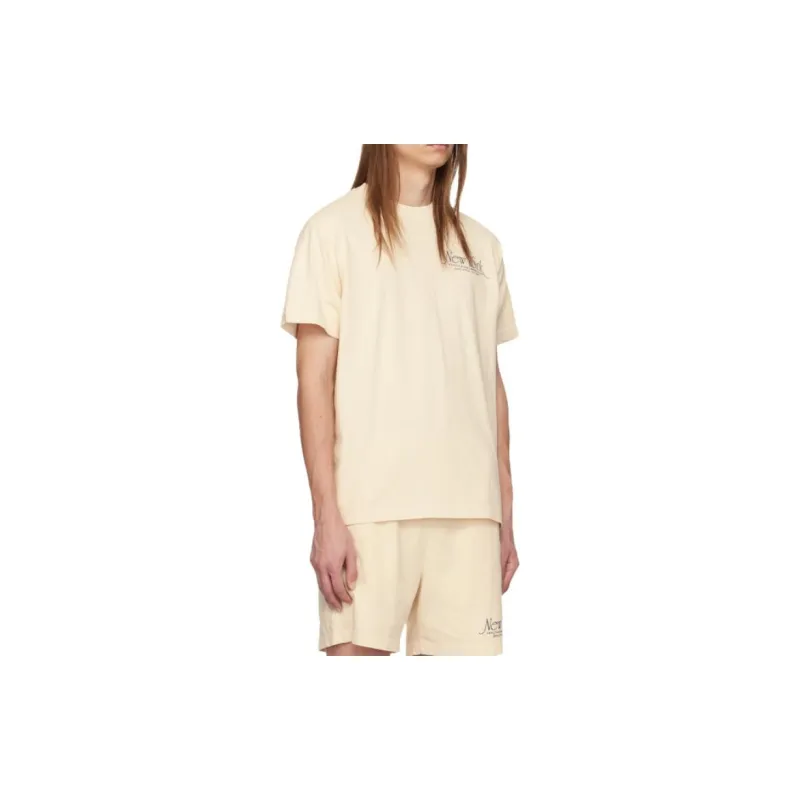 SPORTY & RICH Logo Printed Crewneck T Shirt-2