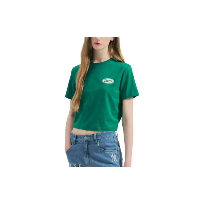 MLB New York Yankees T Shirts Women's Green-3