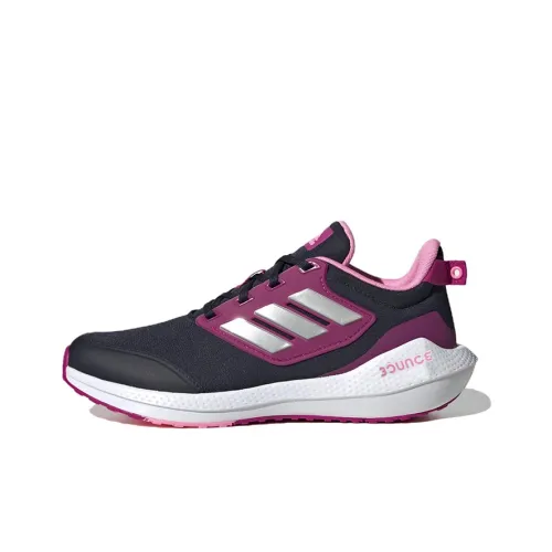 Adidas EQ21 Slip Resistant Cushioning Wear Resistant Low Top Kids' discomfort Shoes Silver Pink Teenagers