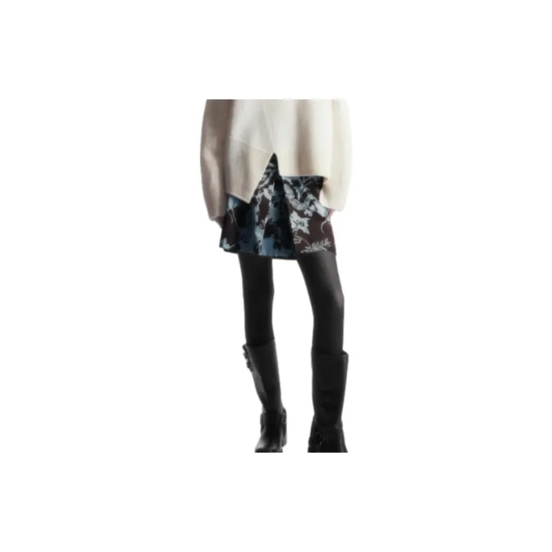COS Casual Short Skirts Women's Dark Brown/Blue-1