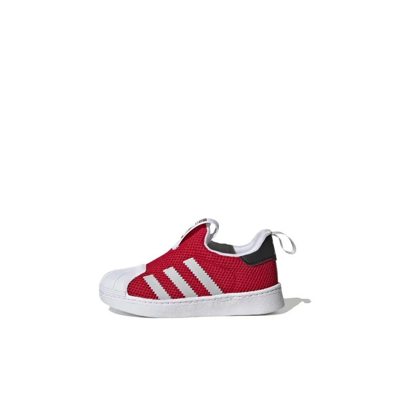 Adidas Originals SUPERSTAR 360 Wear-resistant And Lightweight Low-Top Skateboard Shoes Red Infant And Toddler-0