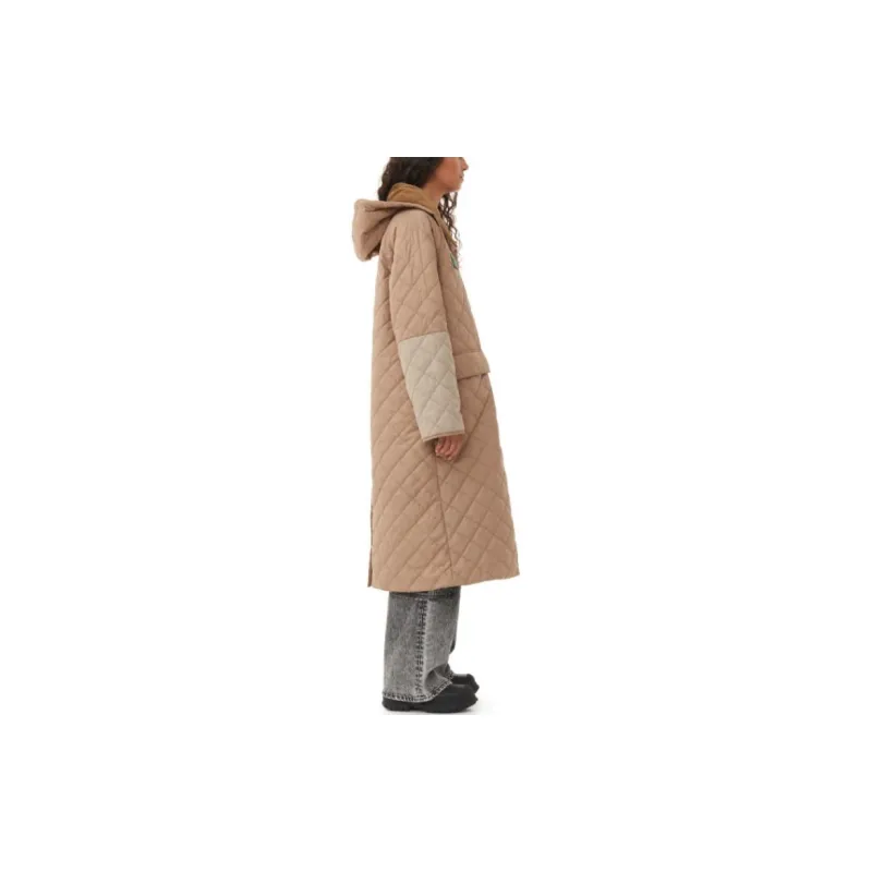 GANNI x BARBOUR FW23 Coats Women's Brown-4
