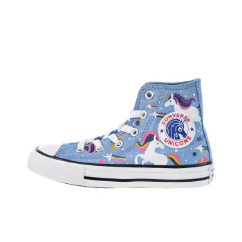 Converse Chuck Taylor All Star High Top Kids Canvas Shoes Blue Teenagers
