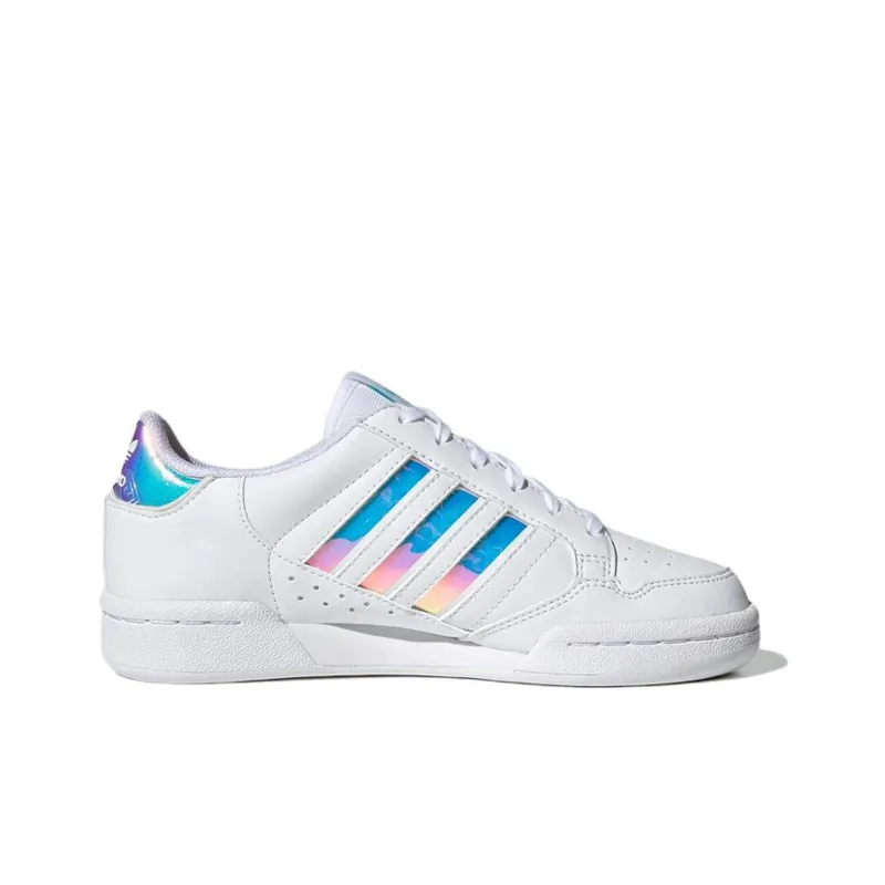 Adidas Originals J Abrasion Resistant Low Top Kids' Skateboarding Shoes White Laser Silver Teenagers-1