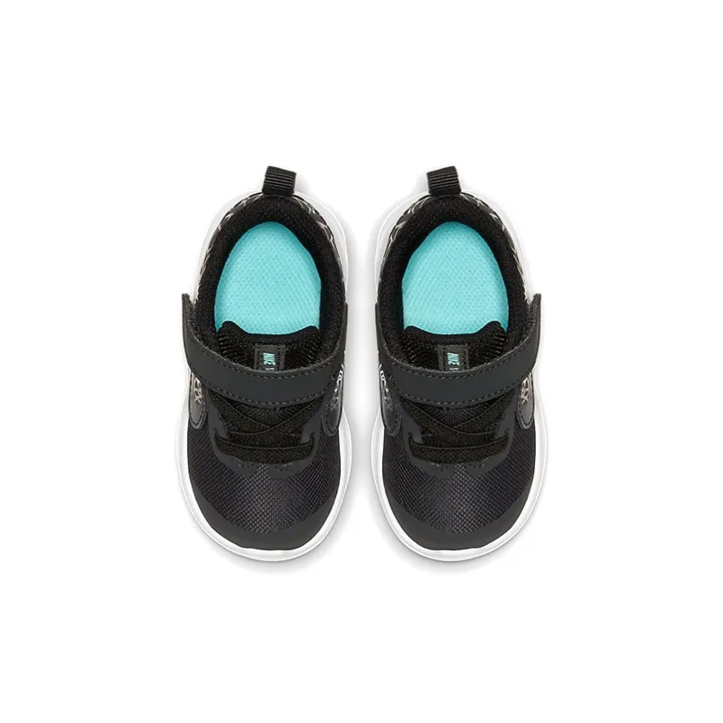 Nike Downshifter 9 Rebel Non-slip Lightweight Low-Top Running Shoes Black Green Infant And Toddler-2