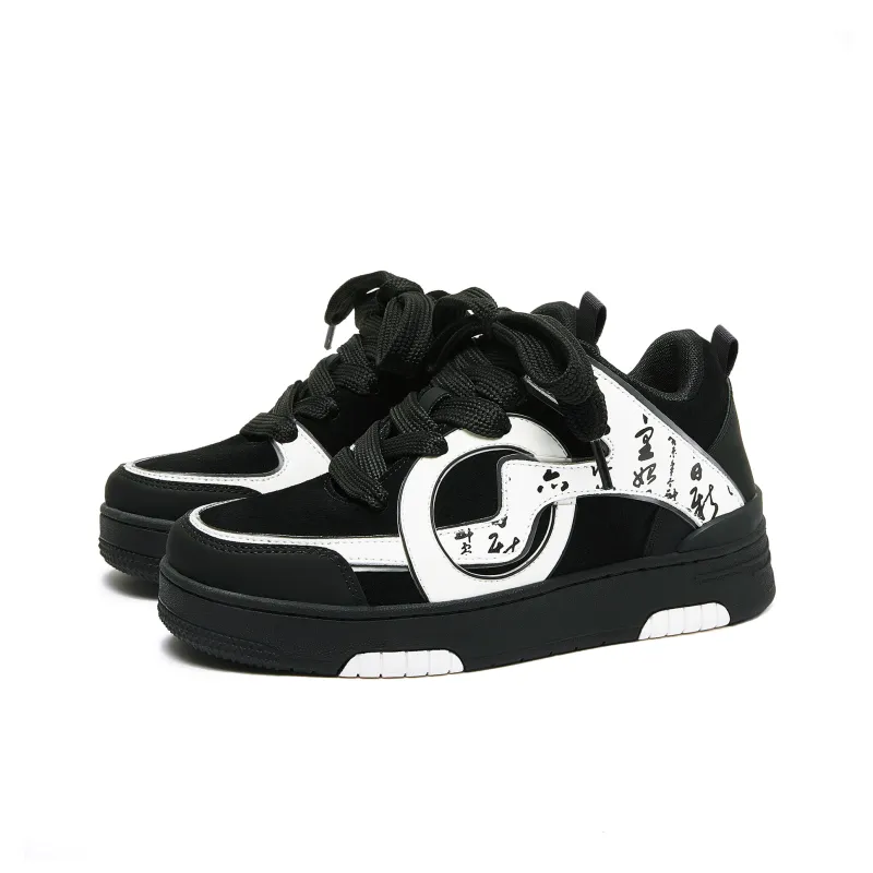 DFOA Low Top Skateboard Shoes Unisex Black-2