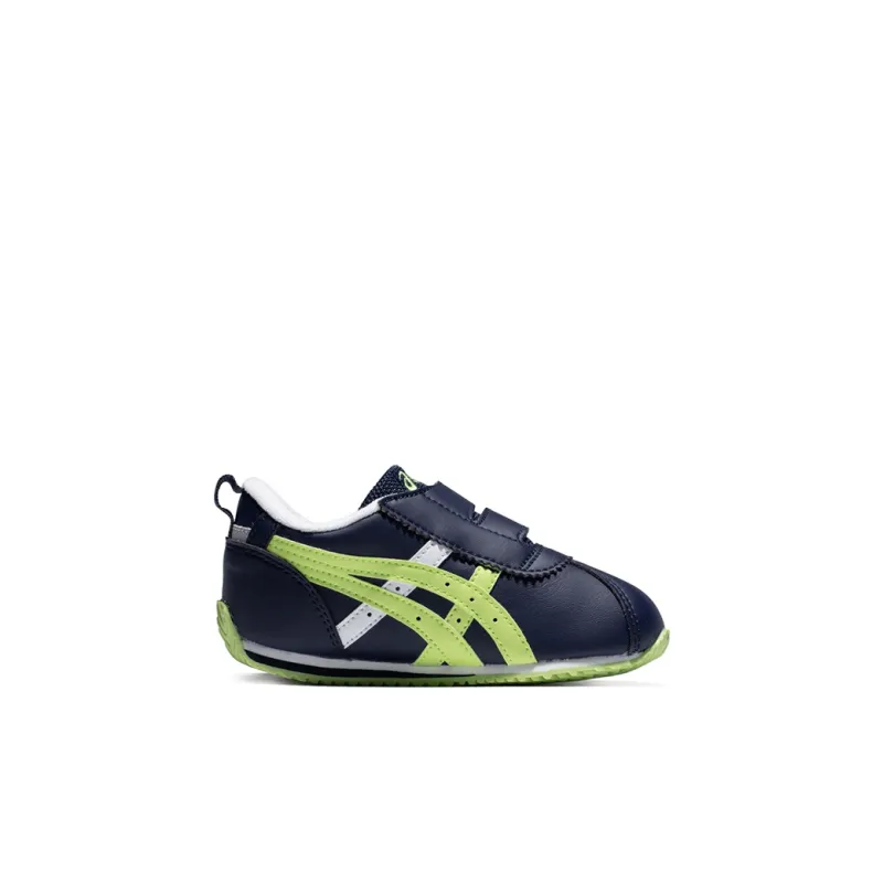 Asics Corsair Mini Baby SL Anti Slip Wear Resistant Low Top Running Shoes Navy Blue Green Infant And Toddler-1