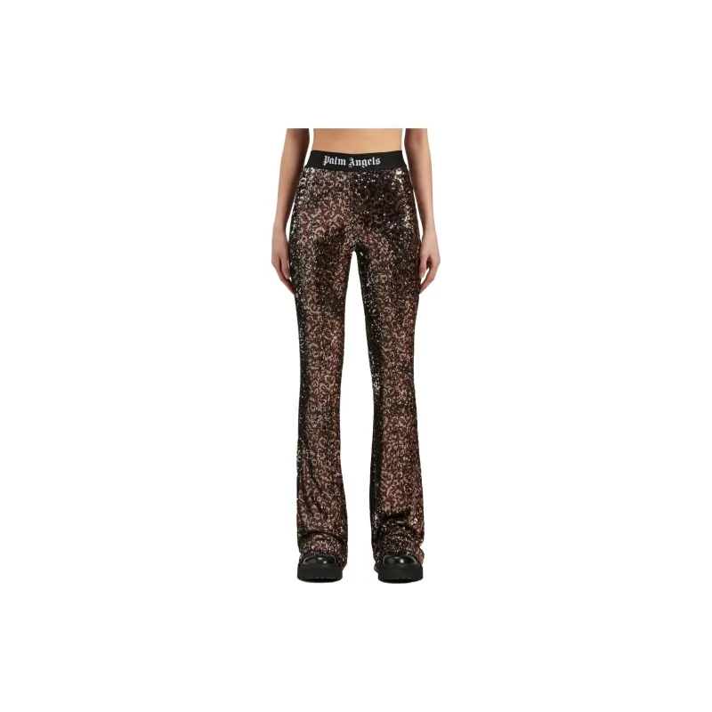 PALM ANGELS Sequin Embellished Flared Pants-2