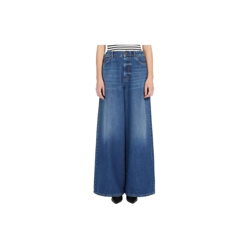 WEEKEND MaxMara Button Detailed Wide Leg Jeans-2