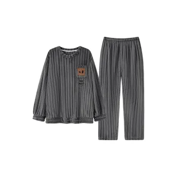 Qiao Ni Tong Pajama Set Men's Gray