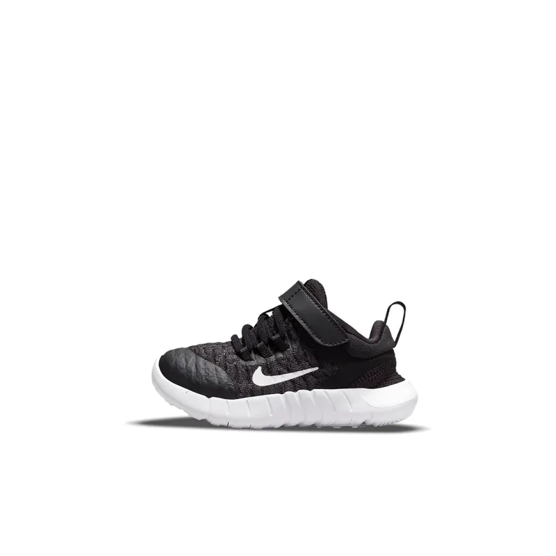 Nike Free RN 2021 Low Top Running Shoes Black White Infant And Toddler-0