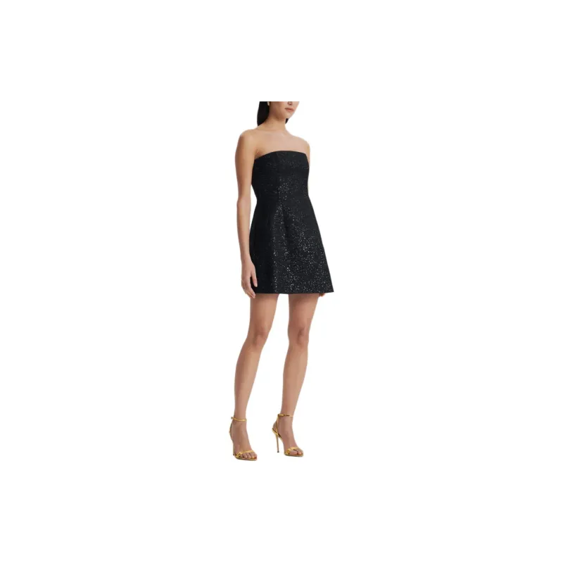SCANLAN THEODORE Lace Strapless Dress Sleeveless Dress Women's Black-2