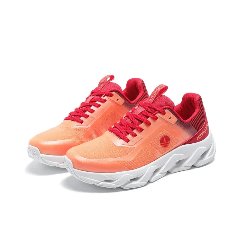 NAVIGARE Trendy Jogger Running Shoes Men Low Top Black/Gray/White/Gray/Orange/Red-7