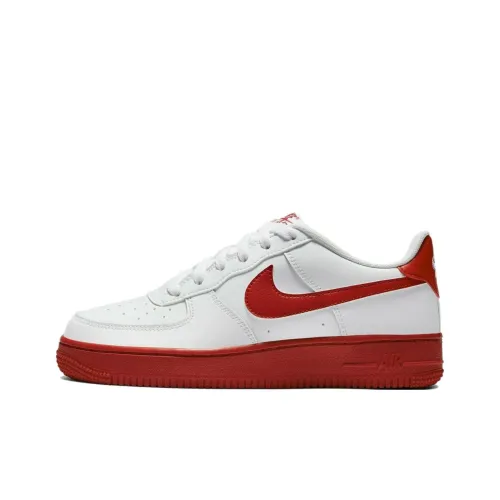 Nike Air Force 1 Low White Red Midsole GS