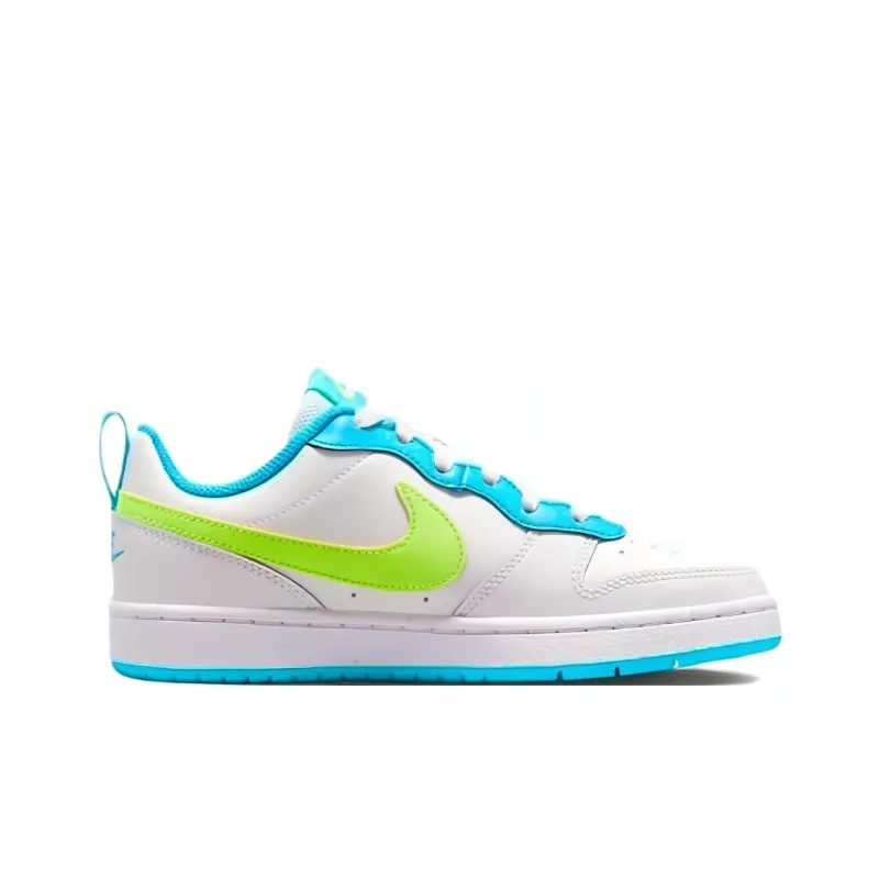 Nike Court Borough Low 2 GS 'White Baltic Blue Volt'-4