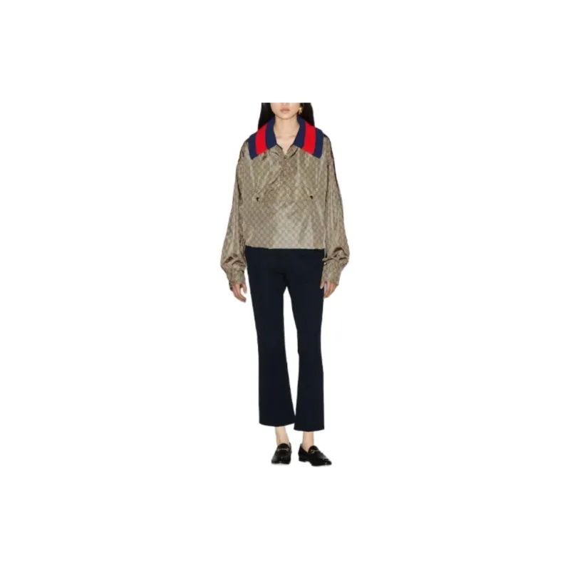 GUCCI Lido Jackets & Coats Women's Beige-2