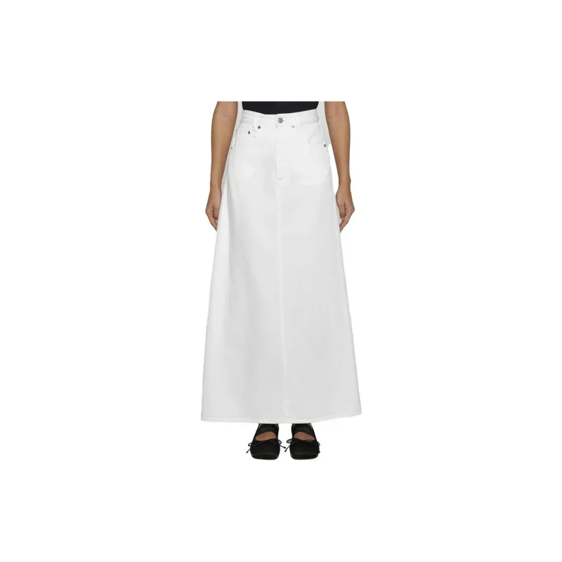 MM6 Maison Margiela Casual Long Skirts Women's White-1