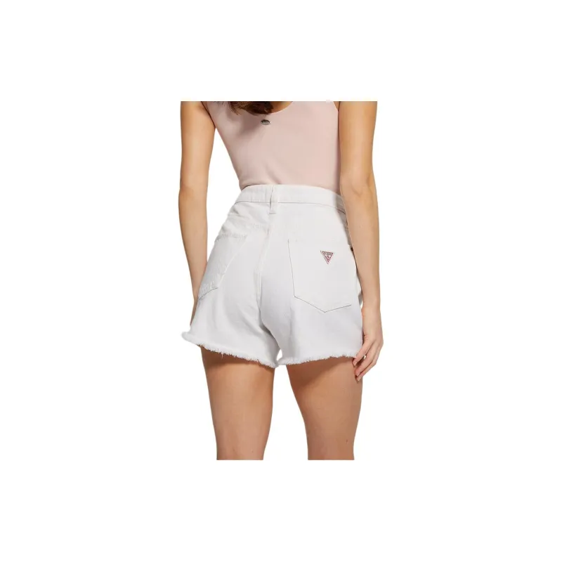 GUESS Denim Shorts Women's White-2