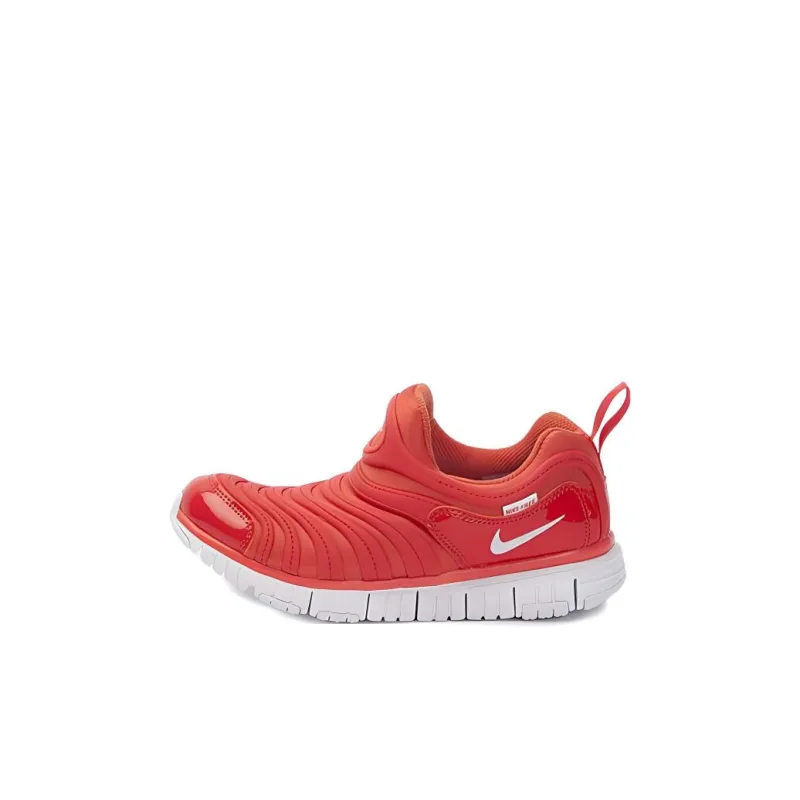 Nike Dynamo Free Slip-Resistant Cushioning Kids Lifestyle Shoes White Orange Children Aged 3-7 Years Old-0