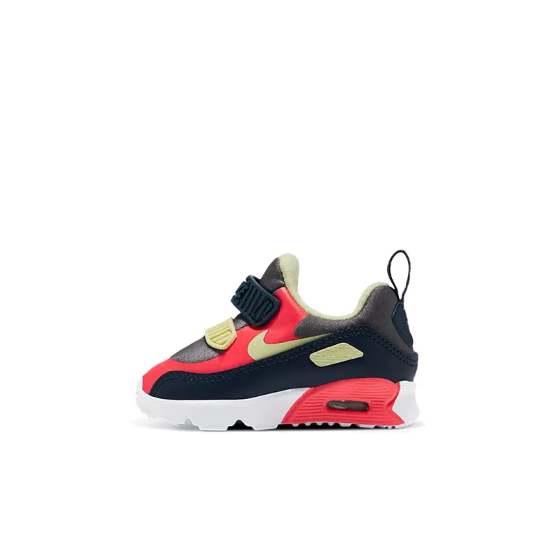 Nike Air Max 90 Low Top Running Shoes Black Red Infant And Toddler-0