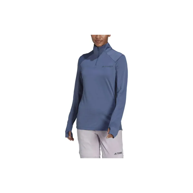 Adidas W MULTI 1/2 FL Sweatshirt Women's Blue-3