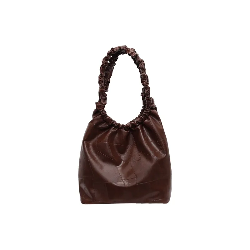 Yalu PU Tote Bag, Shoulder Bag Regular Women's Coffee/Black/Burgundy/Silver/Ecru-0