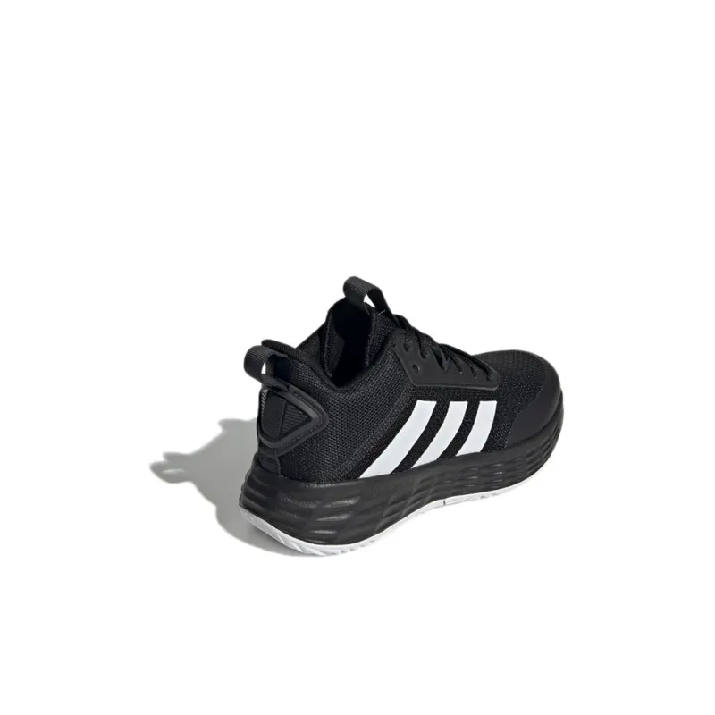 Adidas OwnTheGame 2.0 Slip Resistant And Breathable Mid Top Children's Basketball Shoes Black White Kids'-3
