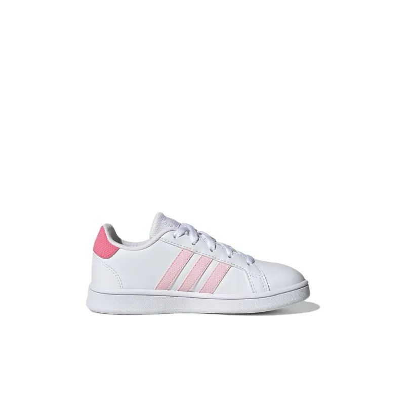 Adidas Neo GRAND COURT K Anti Slip Wear Resistant Low Top Tennis Shoes White Kids'-1