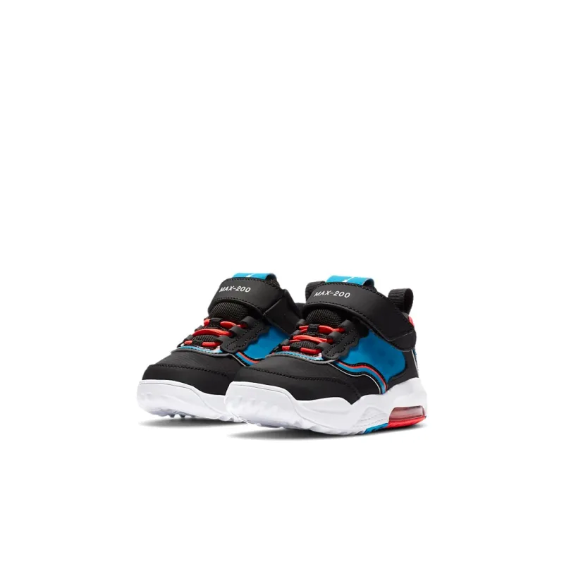 Jordan Maxin 200 Game Time Wear-resistant And Lightweight Low-Top Toddler Shoes Black Blue Infant And Toddler-2