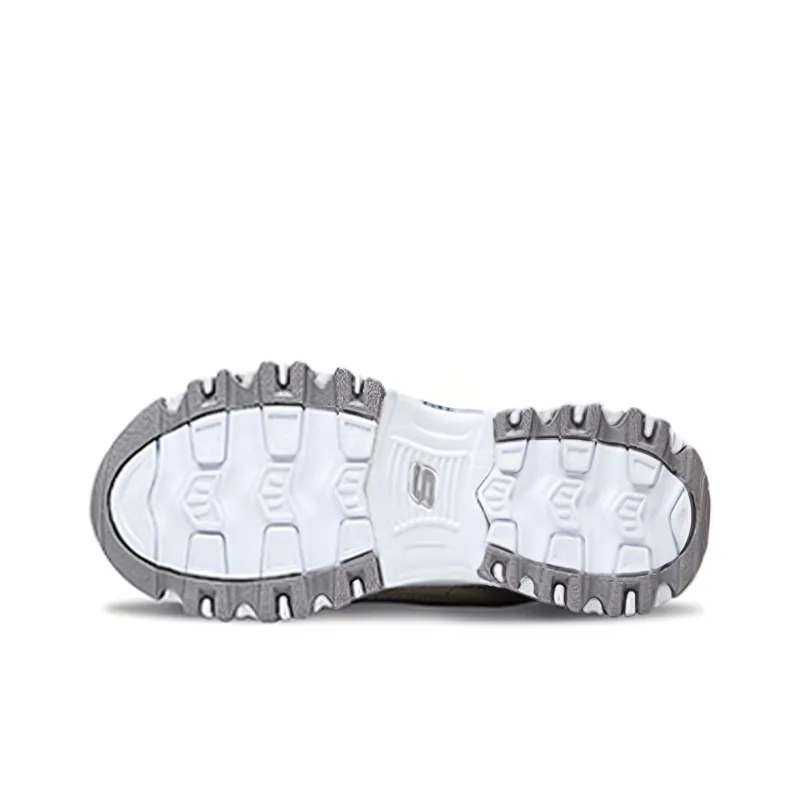 Skechers D'LITES Series Abrasion Resistant Slip Resistant Shock Absorbers Kids Lifestyle Shoes Gray Teenagers-4