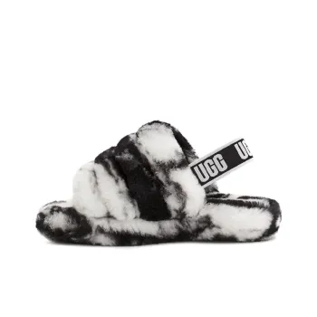 UGG Fluff Yeah Slide Black Kids