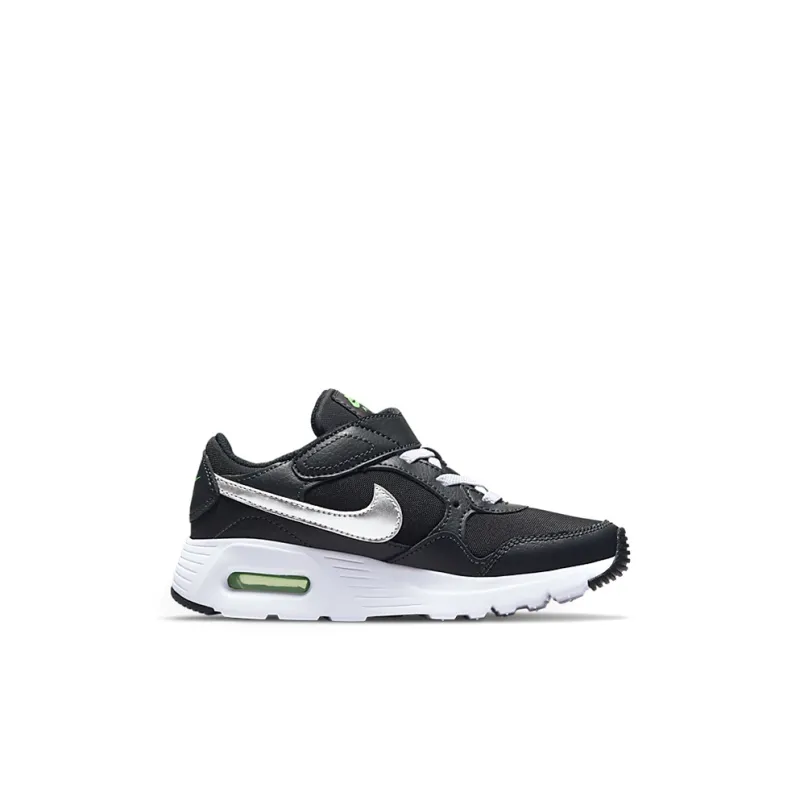 Nike Air Max SC Anti Slip Wear Resistant Low Top Kids Lifestyle Shoes Black White Children Aged 3 7 Years Old-1