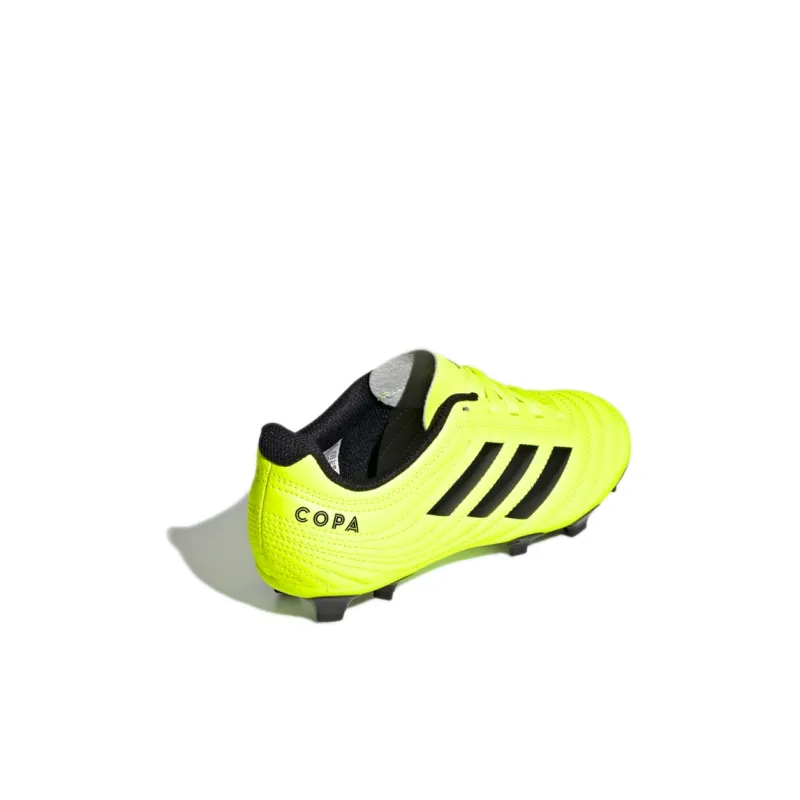 Adidas Copa 19.4 Firm Ground Cleats J Anti Slip Wear Resistant Low Top Kids' Soccer Shoes Neon Yellow Kids'-3