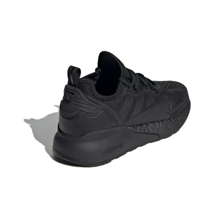 Adidas Originals ZX 2K Boost J Slip Resistant And Breathable Low Top Kids Lifestyle Shoes Black Teenagers-3