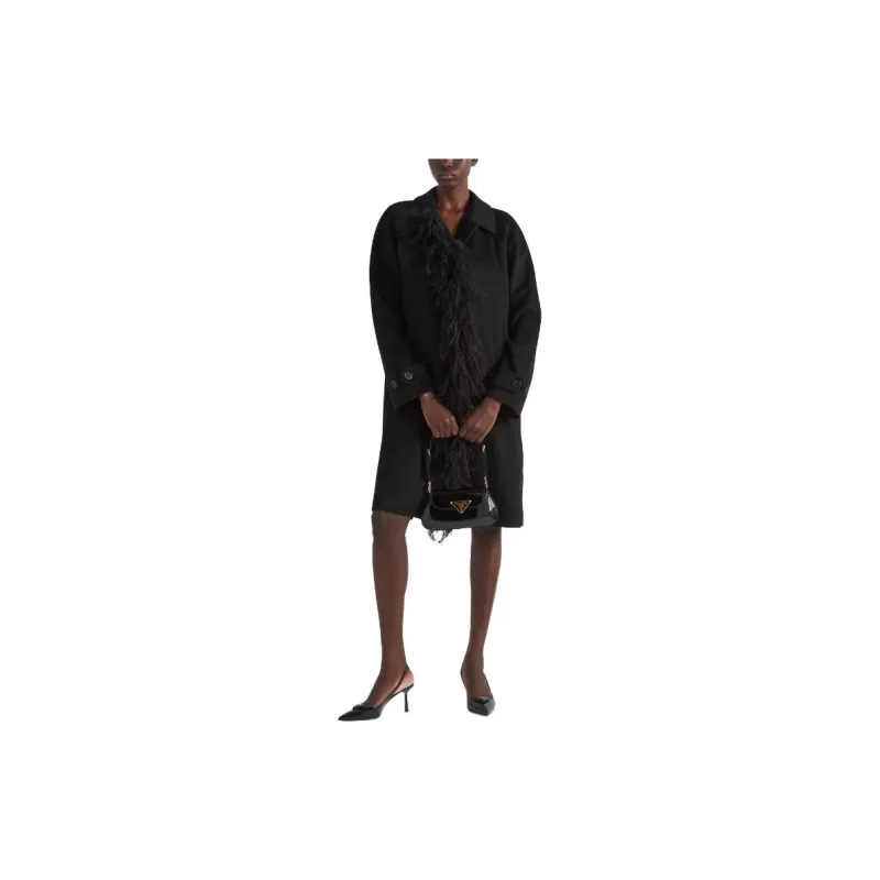 PRADA Long Sleeved Belted Coat-1