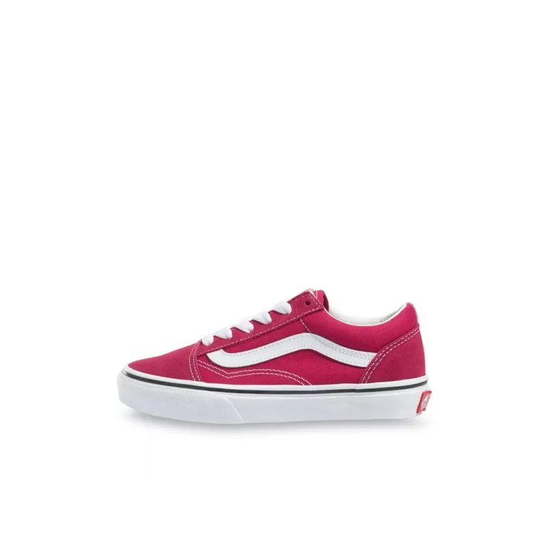 Vans Old Skool Low-Top Kids' Skateboarding Shoes Rose Red Children Aged 3-7 Years Old-0