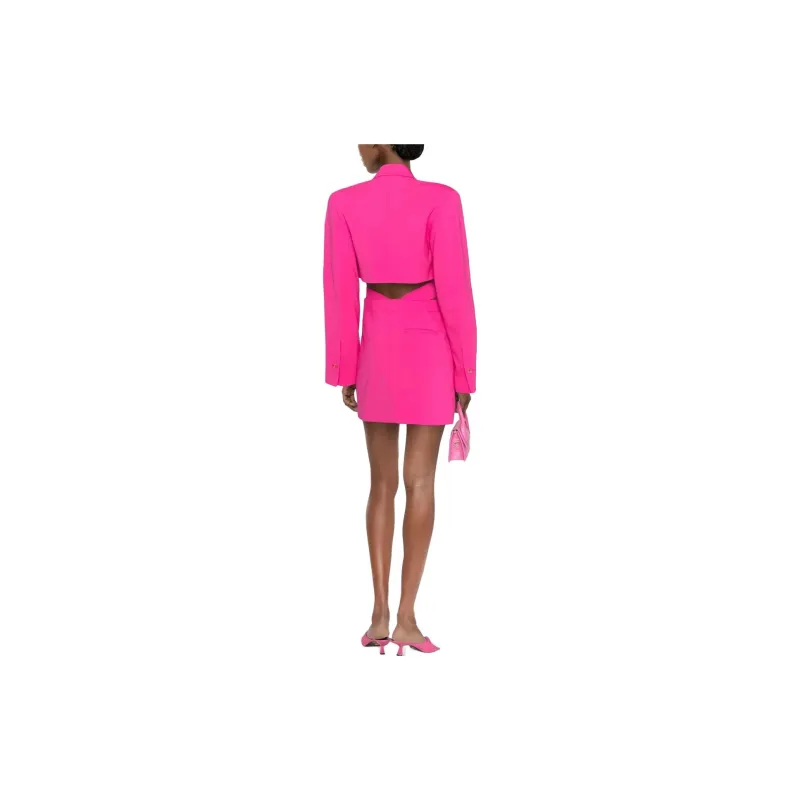 Jacquemus Long-Sleeved Dresses Women's Rose Red-2