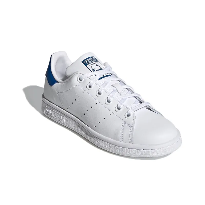 Adidas Originals J Breathable Low Top Skateboard Shoes White Blue Tail Teenagers-2