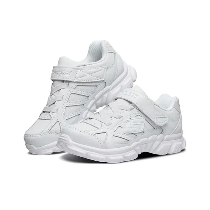 Skechers Tough Tra Slip Resistant Cushioning Wear Resistant Breathable Low Top Running Shoes White Teenagers-2