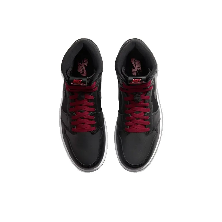 Jordan 1 Retro High Black Satin Gym Red Black GS-5
