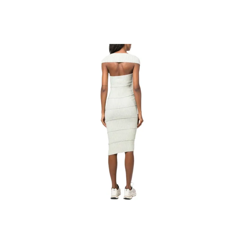 MM6 Maison Margiela Ribbed knit Asymmetric Dress-2