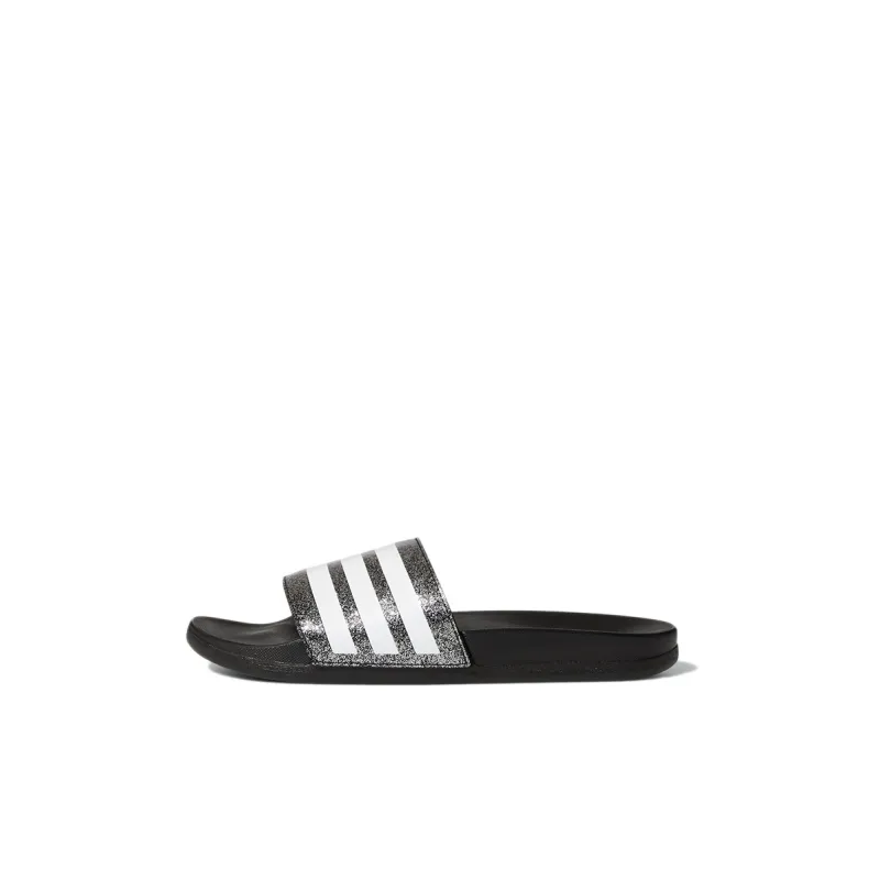 Adidas Abrasion Resistant Low Top Kids' Slippers Black White Kids'-0