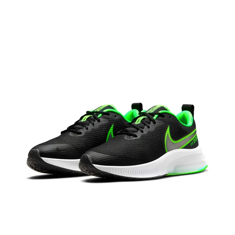Nike Air Zoom Arcadia Slip Resistant, Abrasion Resistant, Breathable Low Top Kids' Running Shoes Black Green Teenagers-2