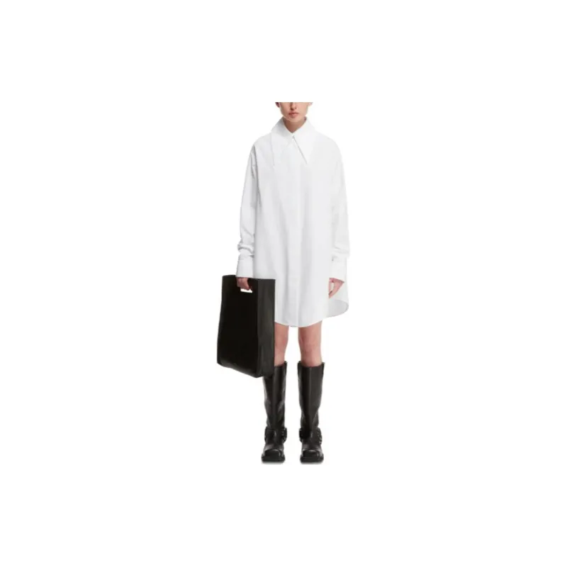 JIL SANDER Long-Sleeved Dresses Women's White-2