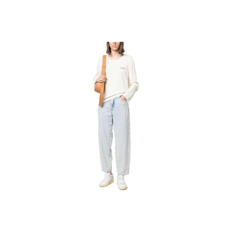 A.P.C Logo Embroidered Knit Jumper-1
