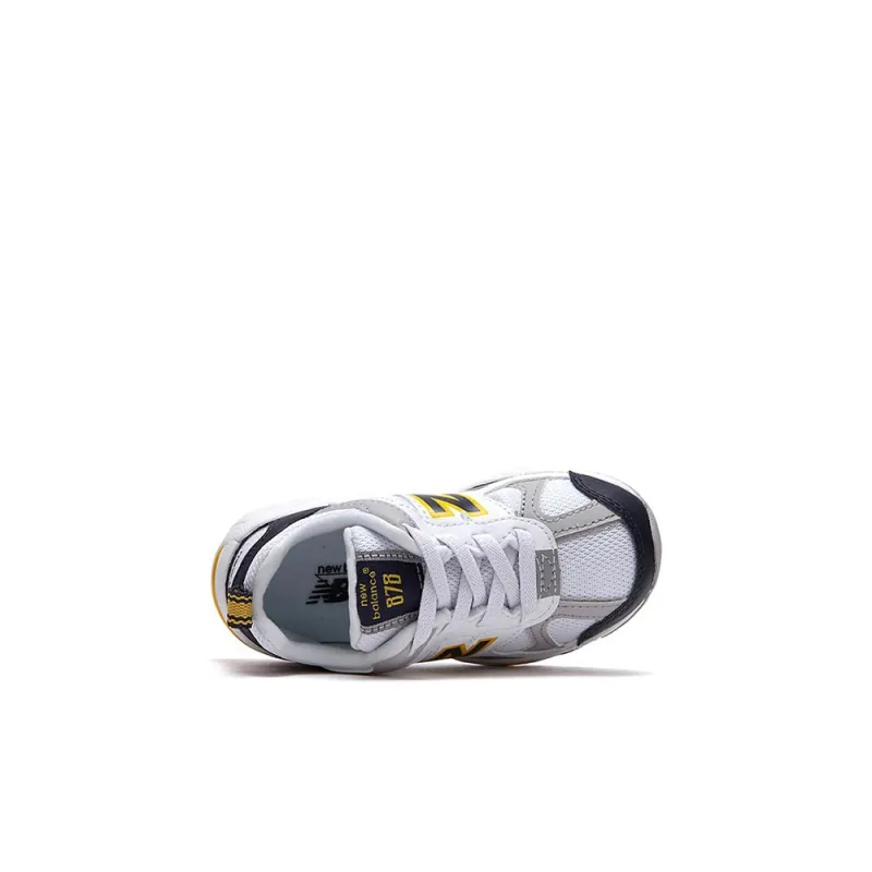 New Balance NB 878 Slip-Resistant Cushioning Wear-Resistant Breathable Low-Top Toddler Shoes White Infant And Toddler-2